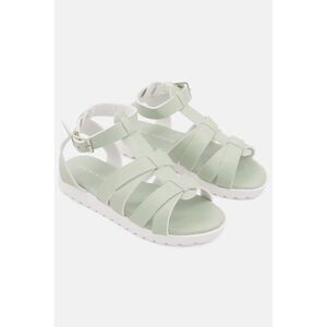 NEW Lucky Brand Kids Girl Adjustable Buckle Sandals, Sage/White - Size 3Youth